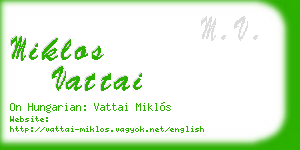 miklos vattai business card